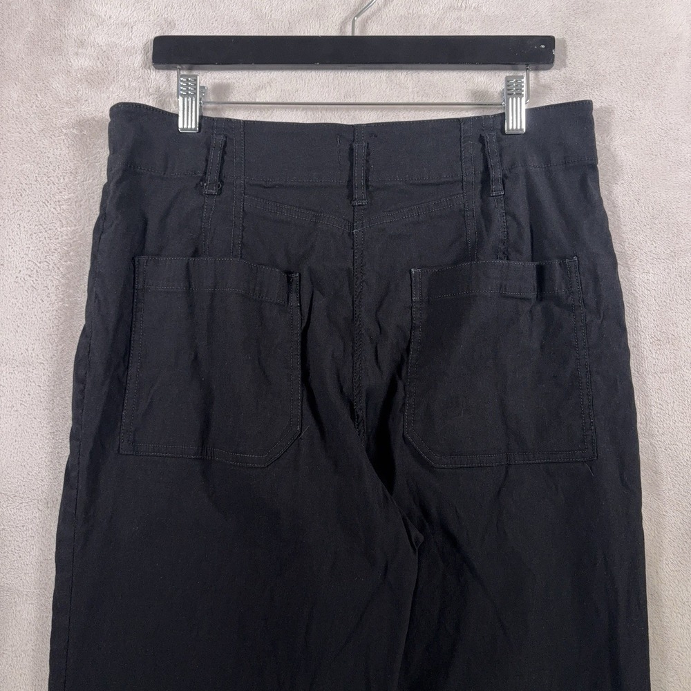 Anthropologie Maeve Junie Jeans Womens 33x31 Black Wide Leg Utility Pocket Denim - Picture 7 of 10